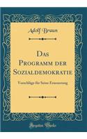 Das Programm Der Sozialdemokratie: VorschlÃ¤ge FÃ¼r Seine Erneuerung (Classic Reprint): VorschlÃ¤ge FÃ¼r Seine Erneuerung (Classic Reprint)