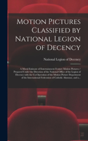 Motion Pictures Classified by National Legion of Decency