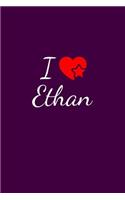 I love Ethan: Notebook / Journal / Diary - 6 x 9 inches (15,24 x 22,86 cm), 150 pages. For everyone who's in love with Ethan.