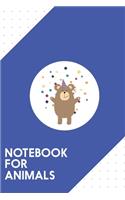 Notebook for Animals: Dotted Journal with Party Brown bear Design - Cool Gift for a friend or family who loves wildlife presents! 6x9 180 White dotted pages - You Can Use