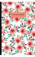 Draw and Write Journal: Colorful Flower Journal Dual Design Alternating Half College Ruled Half Blank Creative Sketchbook with Lined Pages Drawing or Doodling & Writing Jou
