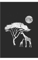 Giraffe Tree: Giraffes Notebook, Dotted Bullet (6 x 9 - 120 pages) Animal Themed Notebook for Daily Journal, Diary, and Gift