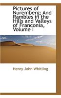 Pictures of Nuremberg; And Rambles in the Hills and Valleys of Franconia, Volume I