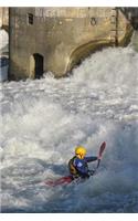 Kayaking on a Whitewater River Journal: 150 Page Lined Notebook/Diary