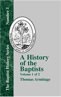 A History of the Baptists - Vol. 1