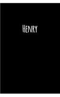 Henry: Clean Personalized Lined Notebook / Journal Gift, 120 Pages, 6x9, Soft Cover, Matte Finish, Perfect Gift for Henry