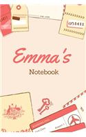 Emma First Name Emma Notebook: Lined Notebook / Journal Gift, 120 Pages, 6x9, Soft Cover, Matte Finish