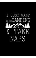 I just want to go camping & take naps: Food Journal - Track your Meals - Eat clean and fit - Breakfast Lunch Diner Snacks - Time Items Serving Cals Sugar Protein Fiber Carbs Fat - 110 pag