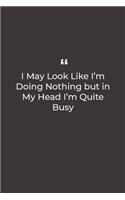 I May Look Like I'm Doing Nothing but in My Head I'm Quite Busy