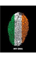 My DNA: Diary For Dreamers, Notebook To Record Dreams, Guided Dream Journal Log Book For Ireland Lovers, Irishman And People With Irish Roots (8.5 x 11; 120