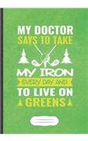 My Doctor Says To Take My Iron Every Day And To Live On Greens