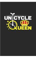 Unicycle queen: 6x9 Unicycle - blank with numbers paper - notebook - notes
