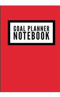 Goal Planner Notebook: Solid Red - Undated Goal Planner, Durable Journal Diary Notebook, Organizer For Project Planning & Goal Setting - [Professional Grade]