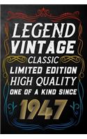 Legend Vintage Classic Limited Edition High Quality One Of A Kind Since 1947