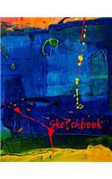 Sketchbook: Artist's Notebook for Drawing, Designing, Sketching and Writing. Large 8.5 x 11 size, 120 blank pages. Colorful Modern Abstract Design Sketch Book