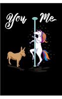 You & Me: 120 Pages I 6x9 I Scuba Diving Notebook I Cool Pole Dancing & Performing Artists Gifts