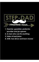Step Dad Definition: 110 Game Sheets - Four in a Row Fun Blank Games - Soft Cover Book for Kids for Traveling & Summer Vacations - Mini Game - Clever Kids - 110 Lined pa