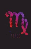 Virgo: Blank Notebook with Virgo Zodiac Symbol, Creative Brush Design, Makes a Great Journal, Diary, Sketchbook or School Notebook, 6"x9", 150 Blank Pages,(21 Zodiac Symbols)