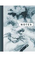 Notes: Composition Notebook Journal (Large) - Ruled Lined Writing and Journaling Book - Sea Life Art