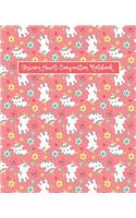 Unicorn Hearts Composition Notebook: Unicorn Hearts, Cute College Ruled, Lined Journal for Girls, Soft Cover, 100 Pages, 7.5" X 9.25"