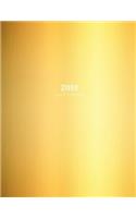 2019 Daily Planner: Academic Hourly Organizer in 15 Minute Interval; Metallic Gold Front Cover; Appointment Calendar with Address Book & Note Section; Monthly & Weekly 