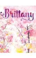 Brittany: Personalized Journal - A Pink Cherry Blossom Diary
