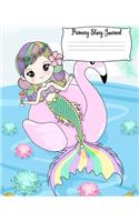 Primary Story Journal: Princess Mermaid Grade Level K-2 Draw and Write, Dotted Midline Creative Picture Notebook Early Childhood to Kindergarten (Fantasy Mermaid Art ) for