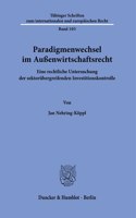 Paradigmenwechsel Im Aussenwirtschaftsrecht