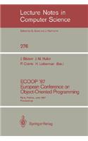 Ecoop '87. European Conference on Object-Oriented Programming: Paris, France, June 15-17, 1987. Proceedings