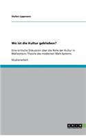 Wo ist die Kultur geblieben?
