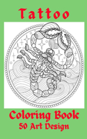 Tattoo Coloring Book 50 Art Design