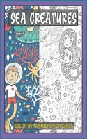 Sea Creatures Color By Number for Girls