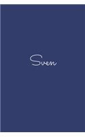 Sven: notebook with the name on the cover, elegant, discreet, official notebook for notes, dot grid notebook,