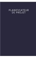 Planificateur de projet: Chronologie + jalons + beaucoup d'espace pour les notes et les croquis - Motif: bleu foncé
