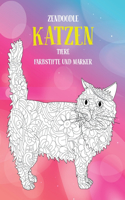 Zendoodle - Farbstifte und Marker - Tiere - Katzen