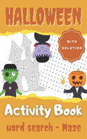 Halloween Activity Book word search - Maze