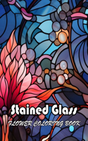 Stained Glass Flower Coloring Book