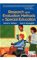 Research and Evaluation Methods in Special Education