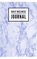 Daily Wellness Journal: Marble Stone Royal Blue - Wellness Tracker For Daily Mood, Food, To Do List, Fitness & Health-[Professional]