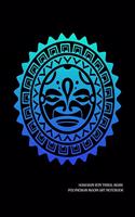 Hawaiian Sun Tribal Mask Polynesian Maori Art Notebook