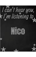 I can't hear you, I'm listening to Nico creative writing lined notebook