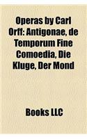 Operas by Carl Orff