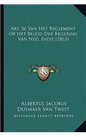 Art. 56 Van Het Reglement Op Het Beleid Der Regering Van Ned. Indie (1863)