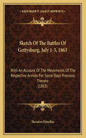 Sketch Of The Battles Of Gettysburg, July 1-3, 1863