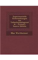 Experimentelle Untersuchungen Zur Tatbestandsdiagnostik