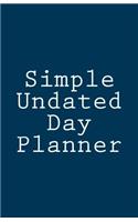 Simple Undated Day Planner