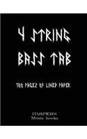 4 STRING BLANK TAB music book