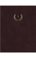 Monogram "5" Grid Sketchbook: (31 Monogram Maroon 150 Grid-Sketch)