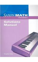 Saxon Math Intermediate 4: Solutions Manual