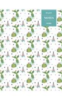 Dot Grid Notes 110 Pages: Cactus Floral Notebook for Professionals and Students, Teachers and Writers - Succulent Pattern - TeePee and Cactus Pattern